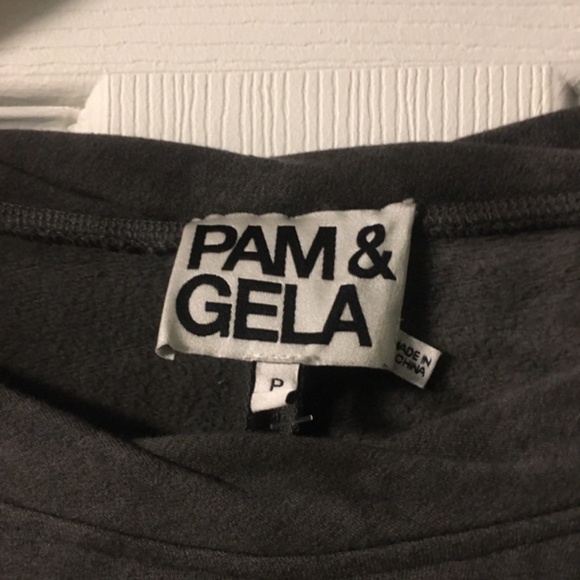 Pam & Gela Studded Fleece Gray Tie Dye Sweatshirt - Picture 7 of 11